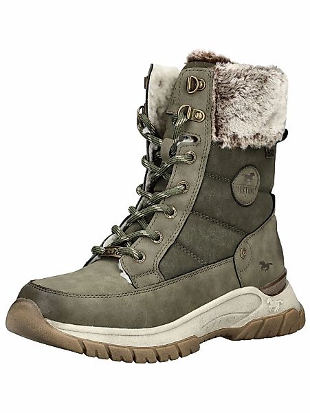 Mustang Shoes Schnürstiefelette "Mustang Shoes Stiefelette Lederimitat/Text günstig online kaufen