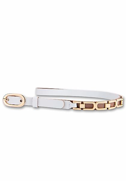 BERND GÖTZ Ledergürtel "Ledergürtel im extra schmalen Stil mit ovaler Golds günstig online kaufen