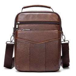 YUBRO-STUDIO Umhängetasche Herren Leder Schultertasche Crossbody günstig online kaufen