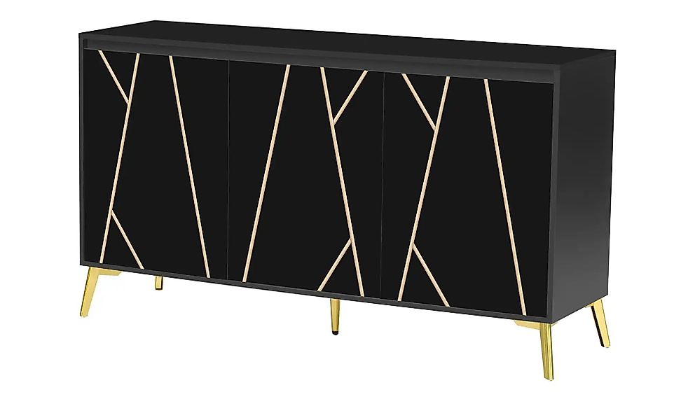 Sideboard   ¦ schwarz ¦ Maße (cm): B: 140 H: 80 Kommoden & Sideboards > Sid günstig online kaufen