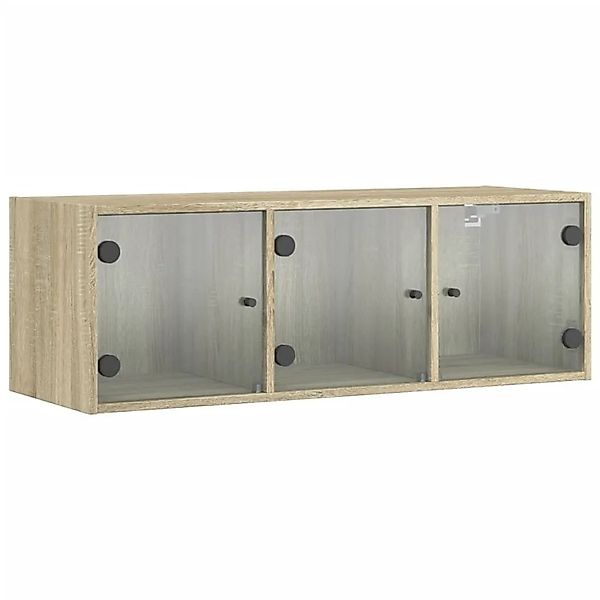 vidaXL Wandschrank mit Glastüren Sonoma-Eiche 102x37x35 cm 836513 günstig online kaufen