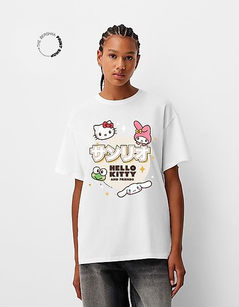 Bershka Oversize T-Shirt Hello Kitty And Friends Mit Kurzen Ärmeln Damen L günstig online kaufen