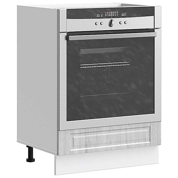 vidaXL Schrankmodule Herdumbauschrank Porto Grau Sonoma Holzwerkstoff günstig online kaufen