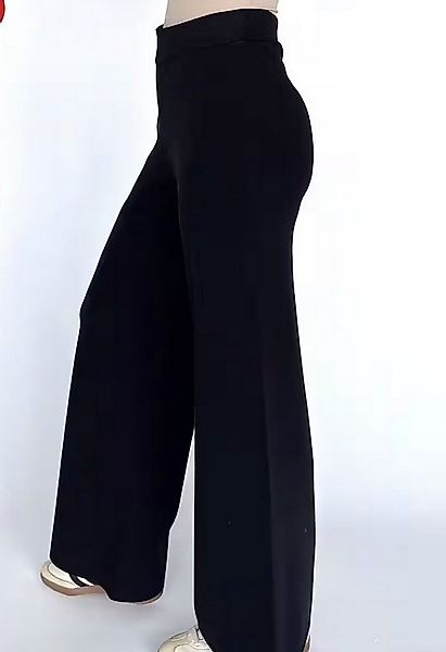 Zuckerwatte Strickhose mit weitem Beim aus wertiger Viskose Stretch Mischun günstig online kaufen