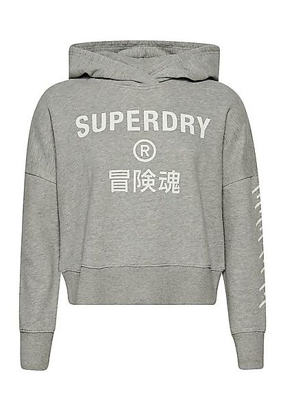 Superdry Hoodie Superdry Damen Hoody CODE CORE SPORT CROP BOX HOOD Grey Mar günstig online kaufen