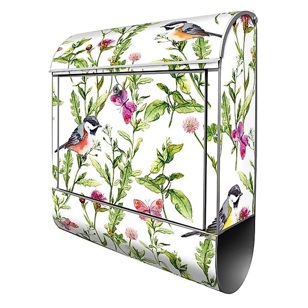 Banjado Design Briefkasten Silber Pulverbeschichtet 39x47x14cm 2 Schlüssel günstig online kaufen