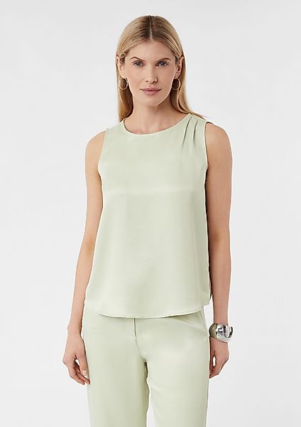 Comma Blusentop Ärmellose Bluse aus Viskosesatin günstig online kaufen