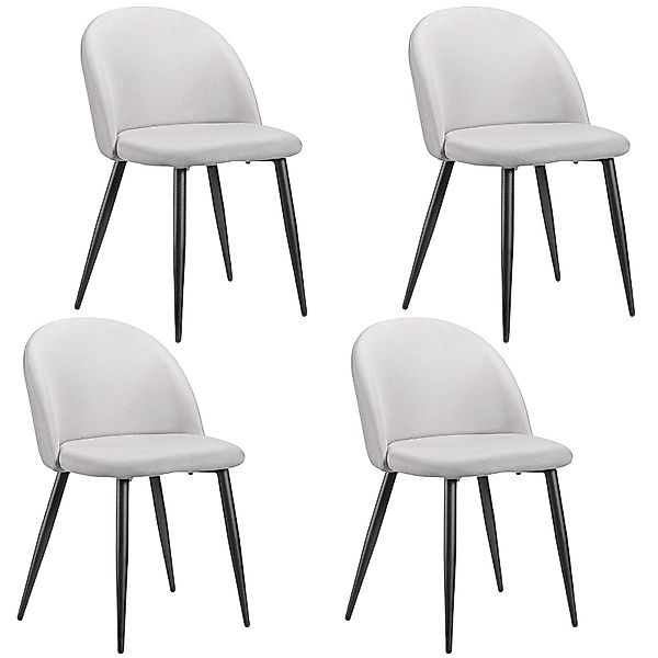 Yemaster Esszimmerstuhl 4er-Set Esszimmerstühle mit Leinenpolster,Ergonomis günstig online kaufen