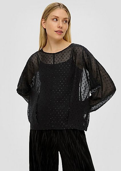 s.Oliver Langarmbluse Bluse Chiffonbluse mit Fledermausärmeln günstig online kaufen