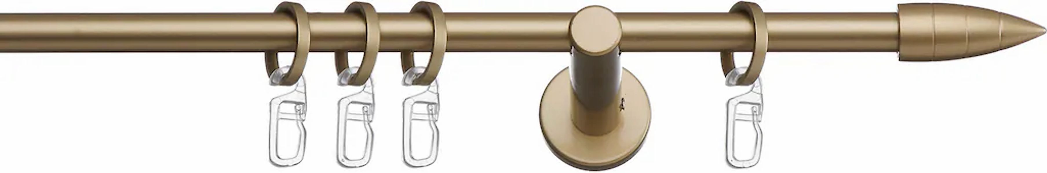 indeko Gardinenstange "Menorca" Ø 12 mm 1 läufig-läufig Fixmaß Komplett-Set günstig online kaufen