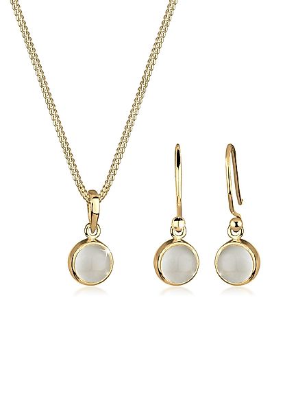 Elli Schmuckset Mondstein Weiß 925 Sterling günstig online kaufen