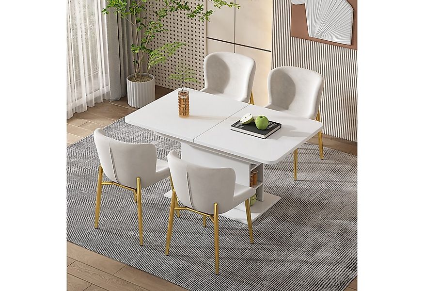 Flieks Esszimmerstuhl (Set, 4 St), 4er Set Polsterstuhl Wohnzimmer Schalens günstig online kaufen