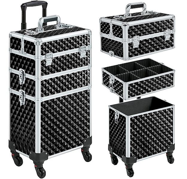 Yaheetech Kosmetikkoffer, 3-in-1 Koffer Abschließbarer Schminkkoffer günstig online kaufen