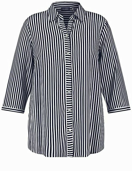 Samoon Klassische Bluse 3/4 Arm Bluse mit Streifen-Dessin günstig online kaufen