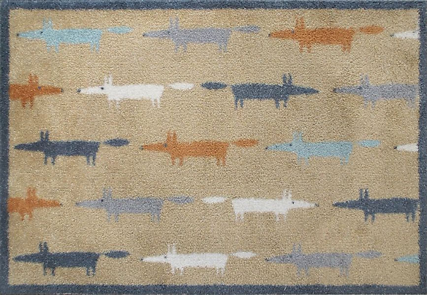 Turtle Mat Fußmatte "Running Mr Fox Multi" rechteckig 9 mm Höhe günstig online kaufen