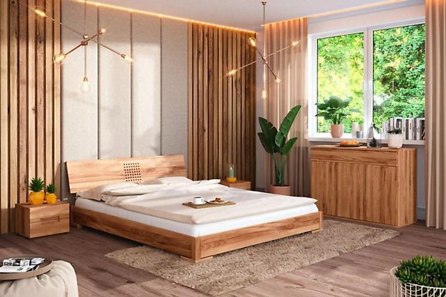 Natur24 Einzelbett Bett Bento 17 Kernbuche massiv 140x200 mit Holzkopfteil günstig online kaufen