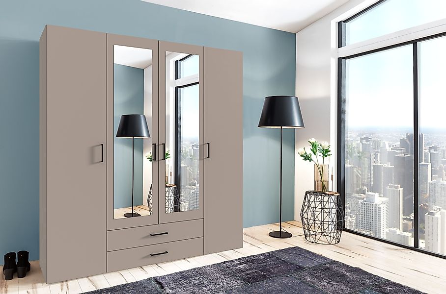 Wimex Drehtürenschrank "Mugano" mit langen oder kurzen Griffen aus Metall, günstig online kaufen