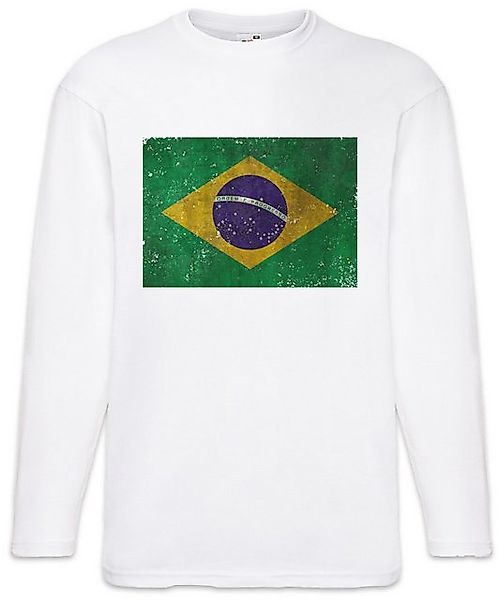 Urban Backwoods Langarmshirt Brazil Flag Vintage Logo Langarm T-Shirt Brasi günstig online kaufen