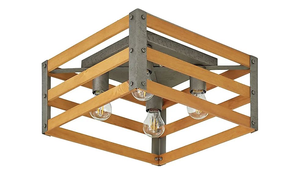 Trio Deckenleuchte  4-flammig  Paletten-Optik   ¦ holzfarben ¦ Maße (cm): B günstig online kaufen