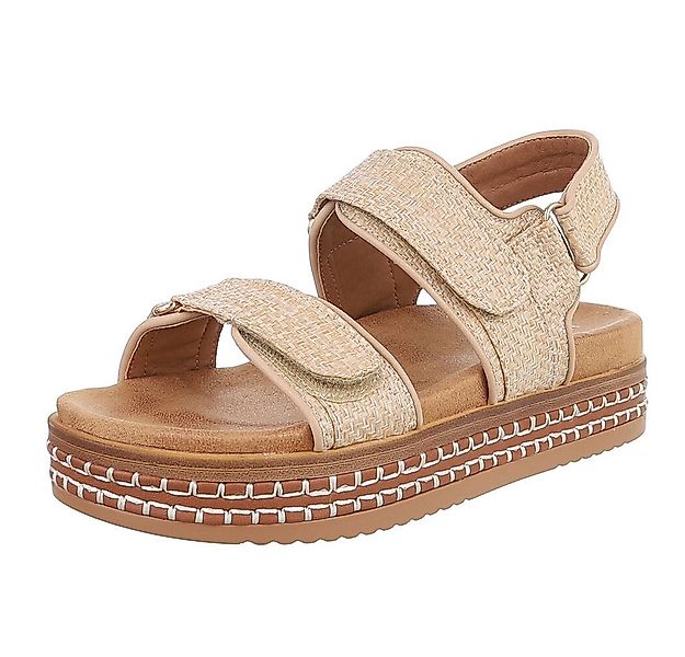 Ital-Design Modische Sommer-Sandalen mit verstellbaren Riemen Plateausandal günstig online kaufen