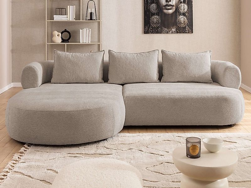 Home affaire Ecksofa LUSSAC L-Form Design-Sofa mit Zierkissen, Maße B/T/H: günstig online kaufen