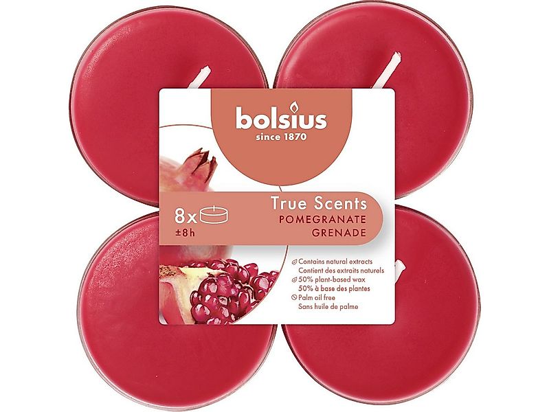 Bolsius Teelicht Bolsius Duftteelichter Maxi Granatapfel, Höhe 1,17 günstig online kaufen