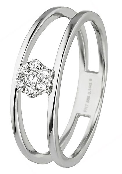 JOBO Diamantring "Ring mit 7 Diamanten", 585 Weißgold günstig online kaufen