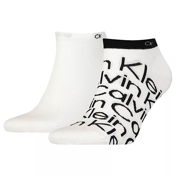 Calvin Klein Sneaker All Over Print Socken 2 Paare EU 39-42 White günstig online kaufen