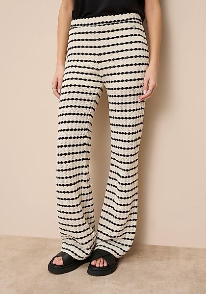 Tamaris Strickhose luftige Hose mit trendigem Muster und lässigem Schnitt günstig online kaufen