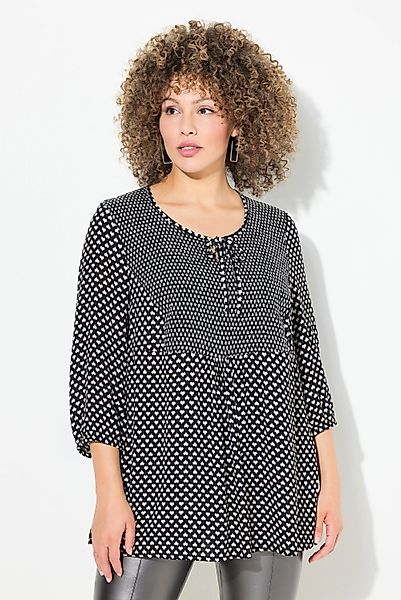 Ulla Popken Druckbluse Smokbluse Herzen A-Linie günstig online kaufen