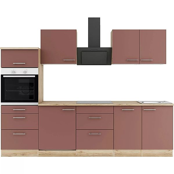 OPTIFIT Bari407 Küchenzeile 270 cm Rostrot günstig online kaufen