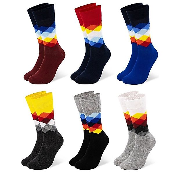OCCULTO Basicsocken Herren Bunte Socken 6er Pack (Modell: Sigi) (6-Paar) günstig online kaufen