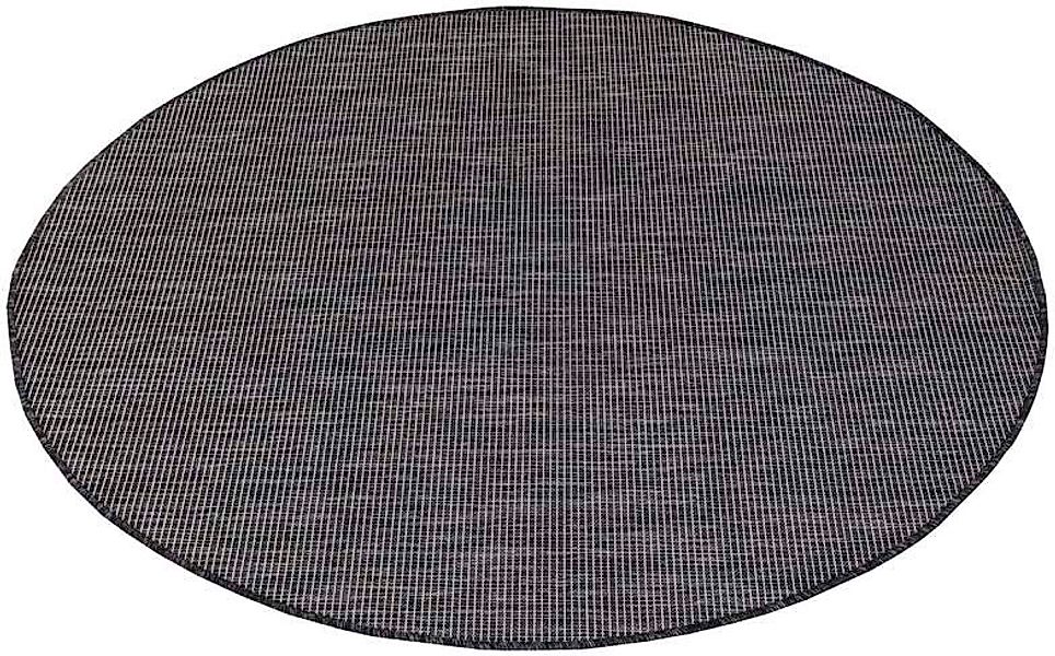 Carpet City Outdoorteppich »PALM2778« rund 5 mm Höhe Wetterfest & UV-bestän günstig online kaufen