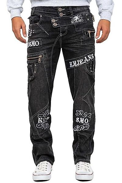 Kosmo Lupo 5-Pocket-Jeans Auffällige Herren Hose BA-KM051-2 Grau W31/L32 (1 günstig online kaufen