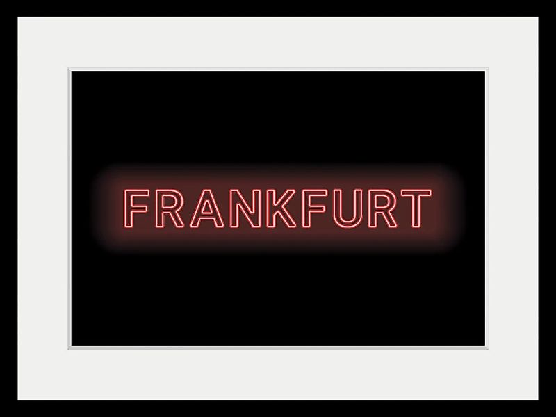 queence Bild »FRANKFURT LIGHTS«, Städte-Stadt-Deutschland-Schriftzug-Frankf günstig online kaufen
