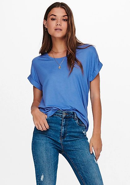 ONLY T-Shirt "ONLMOSTER – Kurzarmshirt mit Aufschlag und klassischem Look" günstig online kaufen