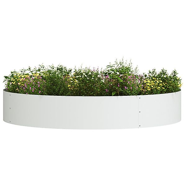 vidaXL Blumentopf Weißer Metalltopf Weiß Metall günstig online kaufen