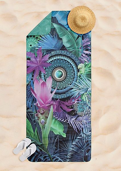 hip Strandtuch »Zehra«, (1 St., Strandtuch 75 x 180 cm), Baumwolle, Velours günstig online kaufen