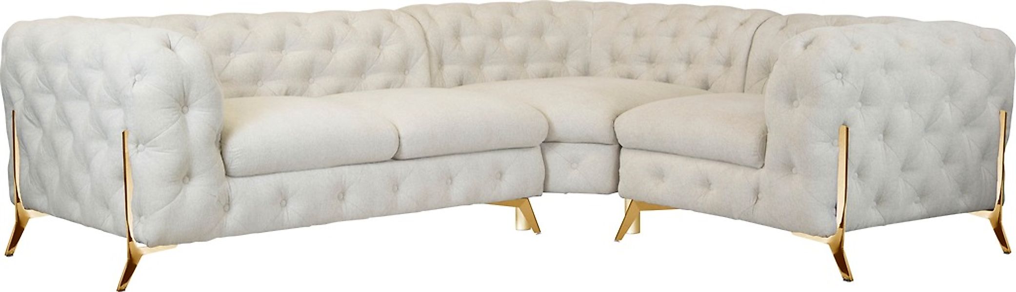 Leonique Chesterfield-Sofa »Amaury L-Form«, moderne Chersterfield-Optik, Br günstig online kaufen
