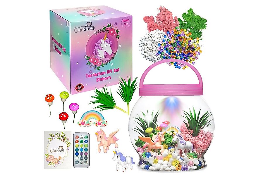 Coradoma Kreativset Terrarium Kit für Kinder DIY Bastelset mit Nachtlicht L günstig online kaufen