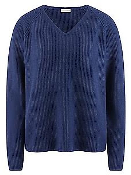 V-Pullover Peter Hahn blau günstig online kaufen
