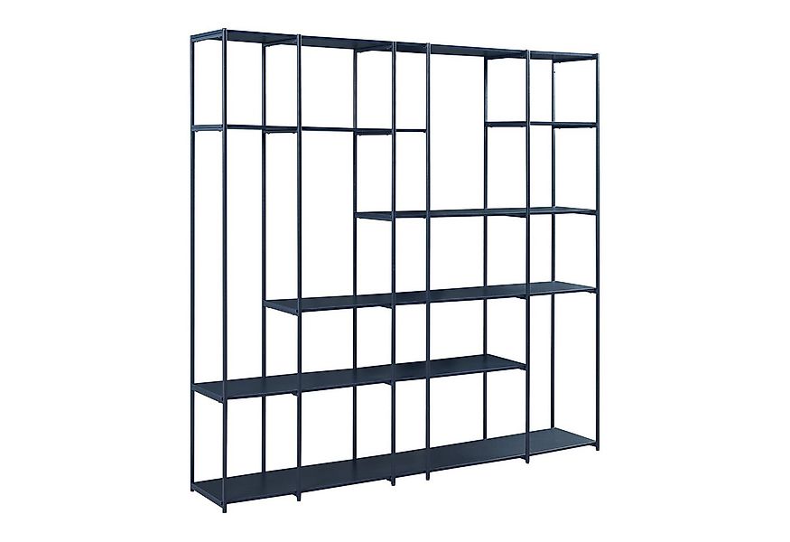 en.casa Standregal, »Rælingen« Metallgestell 180x180x33 cm Schwarz günstig online kaufen