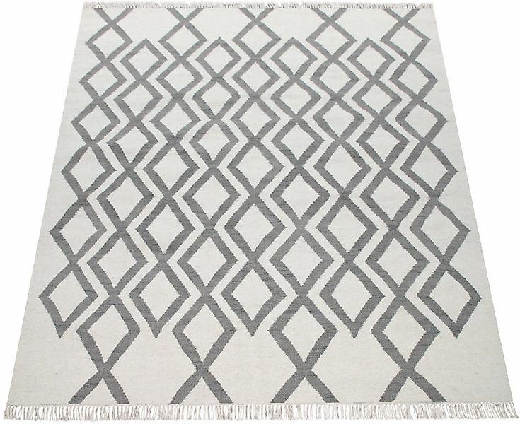 Paco Home Wollteppich "Kenitra 502" rechteckig 12 mm Höhe Flachgewebe, rein günstig online kaufen