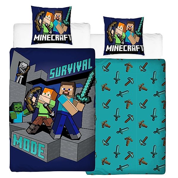 MTOnlinehandel Bettwäsche Minecraft 135x200 + 80x80 günstig online kaufen