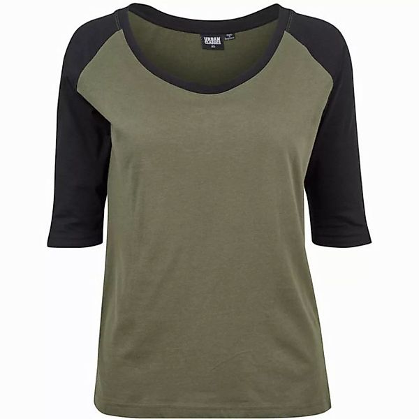 URBAN CLASSICS T-Shirt Urban Classics Damen Ladies 3/4 Contrast Raglan Tee günstig online kaufen