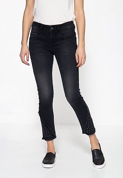 ATT Jeans 5-Pocket-Jeans Zoe cropped mit gekürzter Beinlänge und Nieten günstig online kaufen