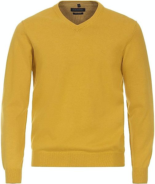 Casa Moda Pullover V-Ausschnitt Gelb - Größe M günstig online kaufen
