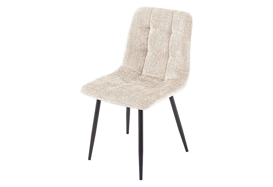riess-ambiente Esszimmerstuhl TRES CHIC champagner greige/schwarz -Chenille günstig online kaufen