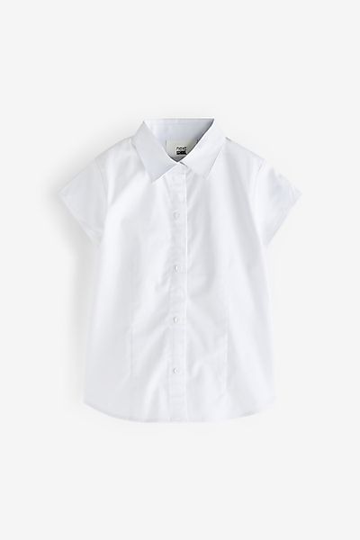 Next Kurzarmbluse Dressing Made Easy Baumwollstretch-Kurzarmhemd günstig online kaufen