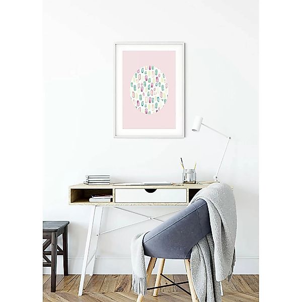 KOMAR Wandbild - Shelly Patterns Rose - Größe: 50 x 70 cm mehrfarbig Gr. on günstig online kaufen